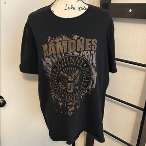 Ramones Band Music Black Graphic Pullover T-Shirt Concert Festival